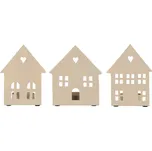 IB Laursen Svícen na čajové svíčky TEALIGHT HOUSE FACADE, krémový 207141708
