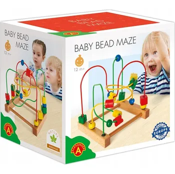 Dřevěná hračka Kreativní hračky Alexander – Labyrint s korálky