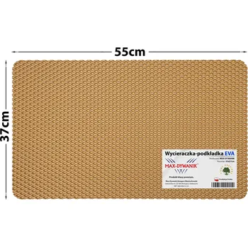 Rohožka EVA rohožka pod dveře / odkapávač na boty 37x55 cm - béžová barva