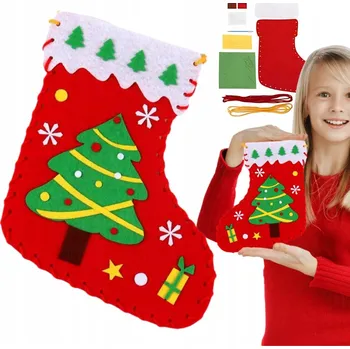 kreativní sada Kreativní sada pro šití vánoční PUNČOCHY Mikuláš Plst Punčocha DIY