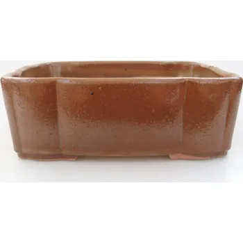 Květináč Keramická bonsai miska 20,5 x 17 x 7 cm hnědá