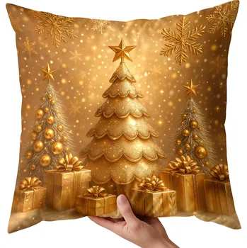 Povlak na dekorativní polštářek Vánoční povlak na polštář s motivem Vánoc, dekorativní 40x40 cm