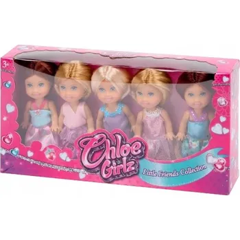 Panenka 5 KUSŮ SADA PANENEK CHLOE GIRLZ 5 SET PANENEK PANENKA MINI PANENKY MALÉ