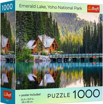 Puzzle TREFL PUZZLE USA Collection: Smaragdové jezero, Národní park Yoho 1000 dílků