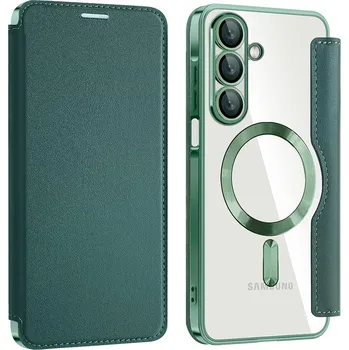 Pouzdro na mobilní telefon Pouzdro na knihu Techsuit SmartMag pro Samsung Galaxy A17 5G A17 4G zelené