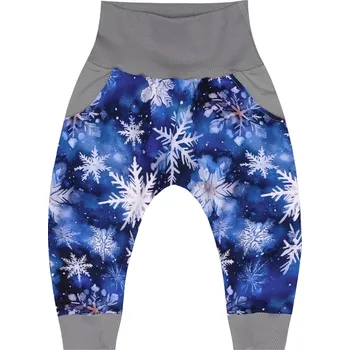 Tepláčky Baggy - Sněhové vločky Velikost: 104