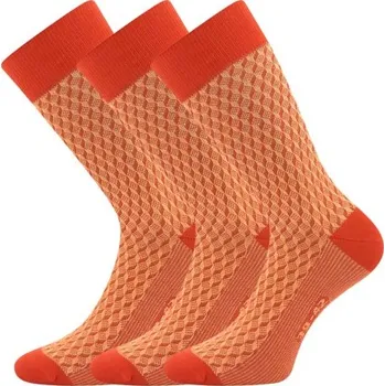 Pánské ponožky Ponožky pánské společenské Lonka ŽERYK oranžové (3 páry) Velikost: 39-42 (26-28)