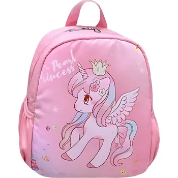 Městský batoh Unicorn Dívčí batoh růžový - Perlový jednorožec