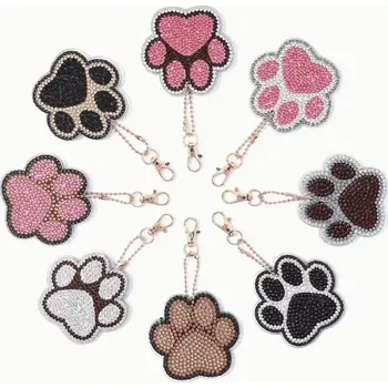 Diamantové malování Diamantové malování - Přívěsek - SET 8 ks - Tlapičky