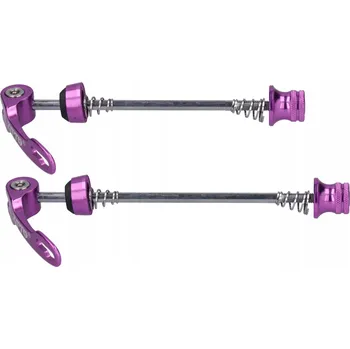 SADA RYCHLOUPÍNACÍCH SVOREK PŘEDNÍHO KOLA K NÁBOJŮM 2KS FIALOVÁ