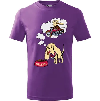 DOBRÝ TRIKO Dětské tričko Psí sen Velikost: 134/8 let, Barva: Fialová