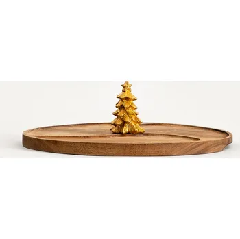 Kuchyňské prkénko Servírovací prkénko | LOVDAL | se zlatým vánočním stromkem | 28 cm | 761980