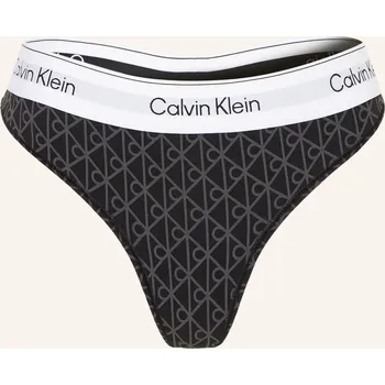 Dámské spodní prádlo Calvin Klein Dámské Kalhotky String Icon Cotton Modal, tmavě...