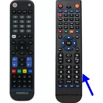 Topfield TF-S3000RHD náhradní dálkový ovladač