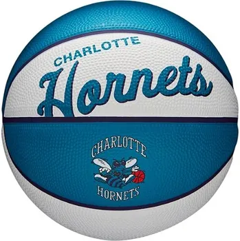 Fotbalový míč Míč Wilson NBA TEAM RETRO BASKETBALL MINI CHAR HORNETS wtb3200xbcha Velikost 3