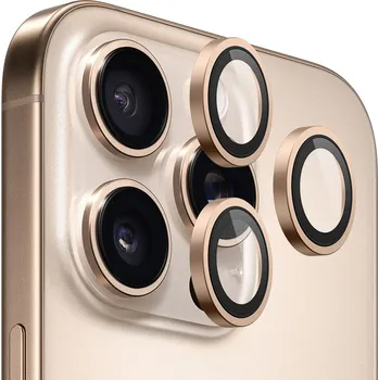 Blueo 99 antireflexní sklo na objektiv iPhone 15 Pro Max 16 Pro Max zlatý titan