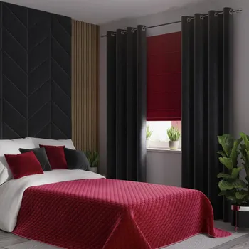 Závěs sametový - kroužky výška 190 cm x šíře 140 cm černý