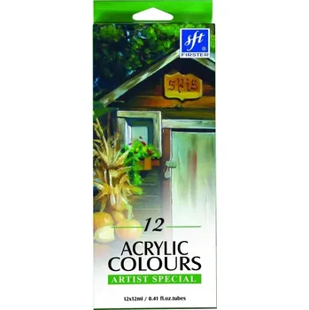 Vodová barva Akrylové barvy Titanum 12 ks x 12 ml