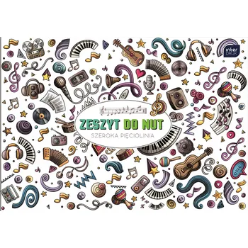Sešit Sešit na noty B5, 16 listů INTERDRUK - školní sešit na hudbu