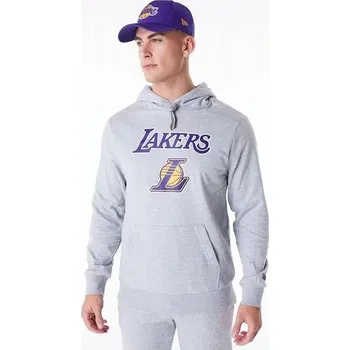 Pánská mikina Pánská mikina New Era NBA Regular Hoody Los Angeles Lakers šedá vel. M