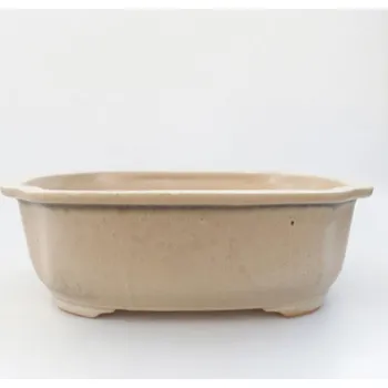 Květináč Keramická bonsai miska 22 x 18 x 7 cm béžová