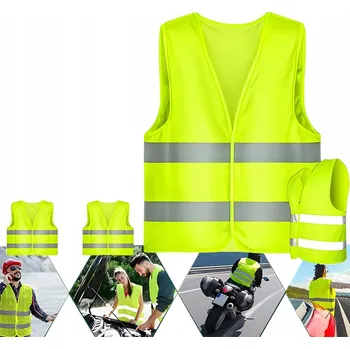 reflexní vesta Žluté neonové výstražné vesty standardních velikostí do auta