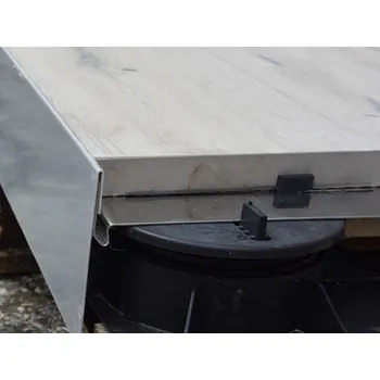 Terasový ukončovací profil "C" 70 mm (antracit RAL 7016) (Terasová lišta z hliníkového plechu tvaru "C" | tloušťka 1,0 mm | délka 2000 mm | čelní výška 70 mm | antracit RAL 7016)