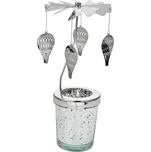 Stříbrný točící svícen na čajovku s balóny Ringi - Ø 8*17 cm 217687774