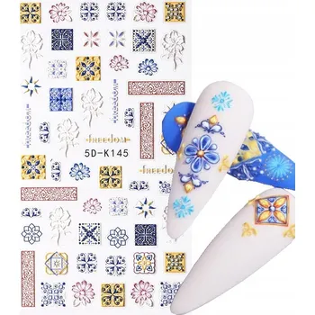 samolepka Samolepky na nehty 5D - vzor svetřík, E136