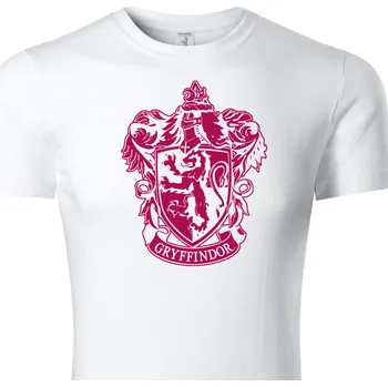 Chlapecké tričko Fenomeno Dětské tričko Gryffindor erb Velikost: 134 cm/ 8 let, Barva trička: Bílé