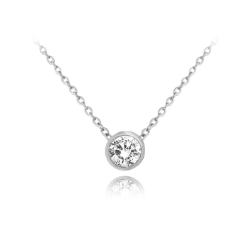 Souprava šperků Minet Stříbrný řetízek s kamínkem