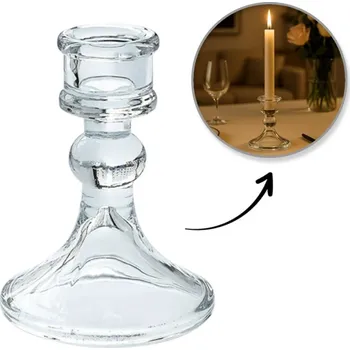 Svícen Flamenco Mystique Dekorativní skleněný svícen Glamour 10 cm - SW13