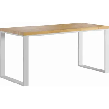Psací stůl Psací stůl s dubovou deskou Loft Office 160x80cm - Bílá , NE , 200x80 cm