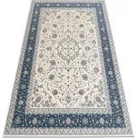 koberec Vlna NAIN vzor rámu ornament 7179/51913 béžový / tmavě modrá velikost 240x340 cm | krásné koberce cz 171545367