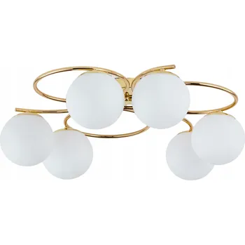 Závěsné stropní svítidlo lustr koule zlatá moderní LED mléčná