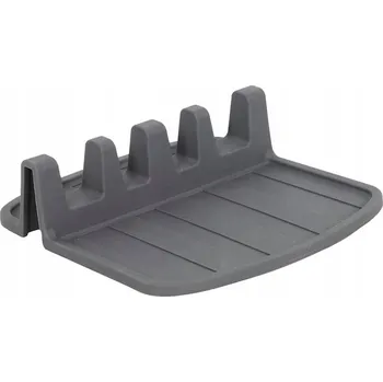 Odkapávač na nádobí SILIKONOVÁ PODLOŽKA / ODKAPÁVAČ na lžíci, naběračku, obracečku - ŠEDÁ 15 cm
