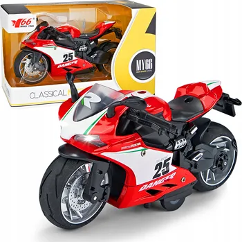 autíčko SPORTOVNÍ MOTOR KOVOVÝ MOTOCYKL SVĚTLO ZVUK MOTOREK MODEL GUMOVÉ PNEUMATIKY