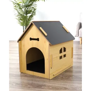 Bouda pro psa Dřevěná bouda pro domácí mazlíčky vel. M 51 x 40 x 52 cm
