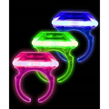 Prsten Svítící Prsteny ve Tmě 6 Kusů Mix