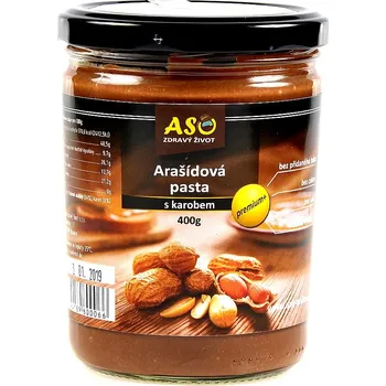 Sušená potravina ASO - Zdravý život Arašídová pasta s karobem Hmotnost: 400g