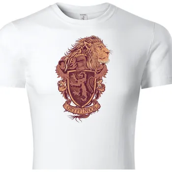 Fenomeno Dětské tričko Gryffindor erb lev Velikost: 110 cm/4 roky, Barva trička: Bílé