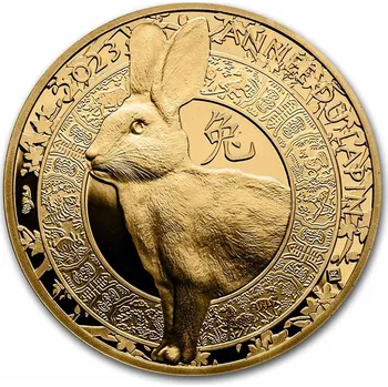 Zlatá mince Francie "Rok králíka" (proof) 2023, 7,78 g ryzího zlata (0.999 proof)