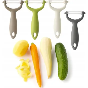 Kuchyňská škrabka Škrabka na zeleninu horizontální Galicja keramická ostrá velká plochá pohyblivá