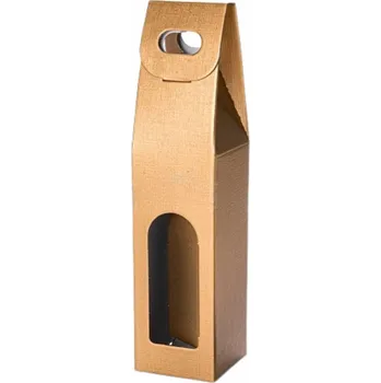 Dárková krabička Dárková krabička na víno - 1 lahev - zlatá