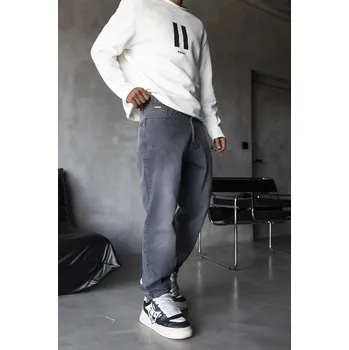 Pánské džíny Black Island Šedé loose fit džíny Ashline Velikost: 29