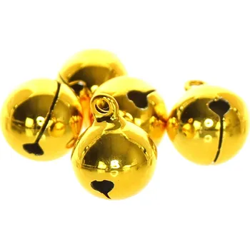 Vánoční dekorace Rolnička kovová zlatá 6mm