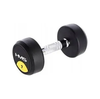 Pevné potažené/gumované činky HMS 1 x 7 kg