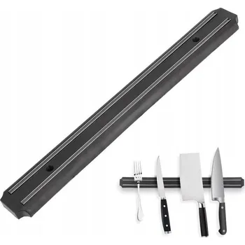 Magnetická lišta na nože 33 cm, černá