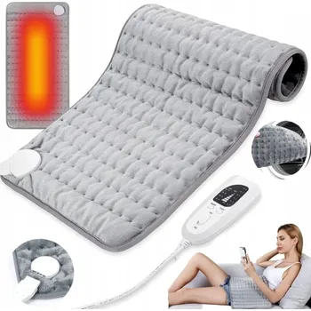 Polštář POLŠTÁŘ PODLOŽKA OMYVATELNÁ 6 REŽIMŮ OHŘEVU PROTI BOLESTI 60*30 CM