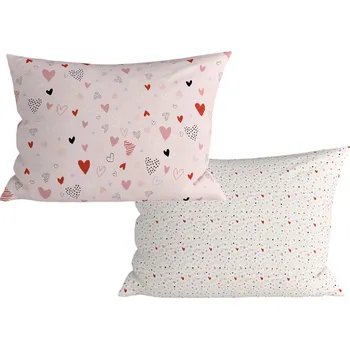 Povlak na polštářek Sada 2 ks dekoračních povlaků na polštář LOVITA 40x60 cm, růžová